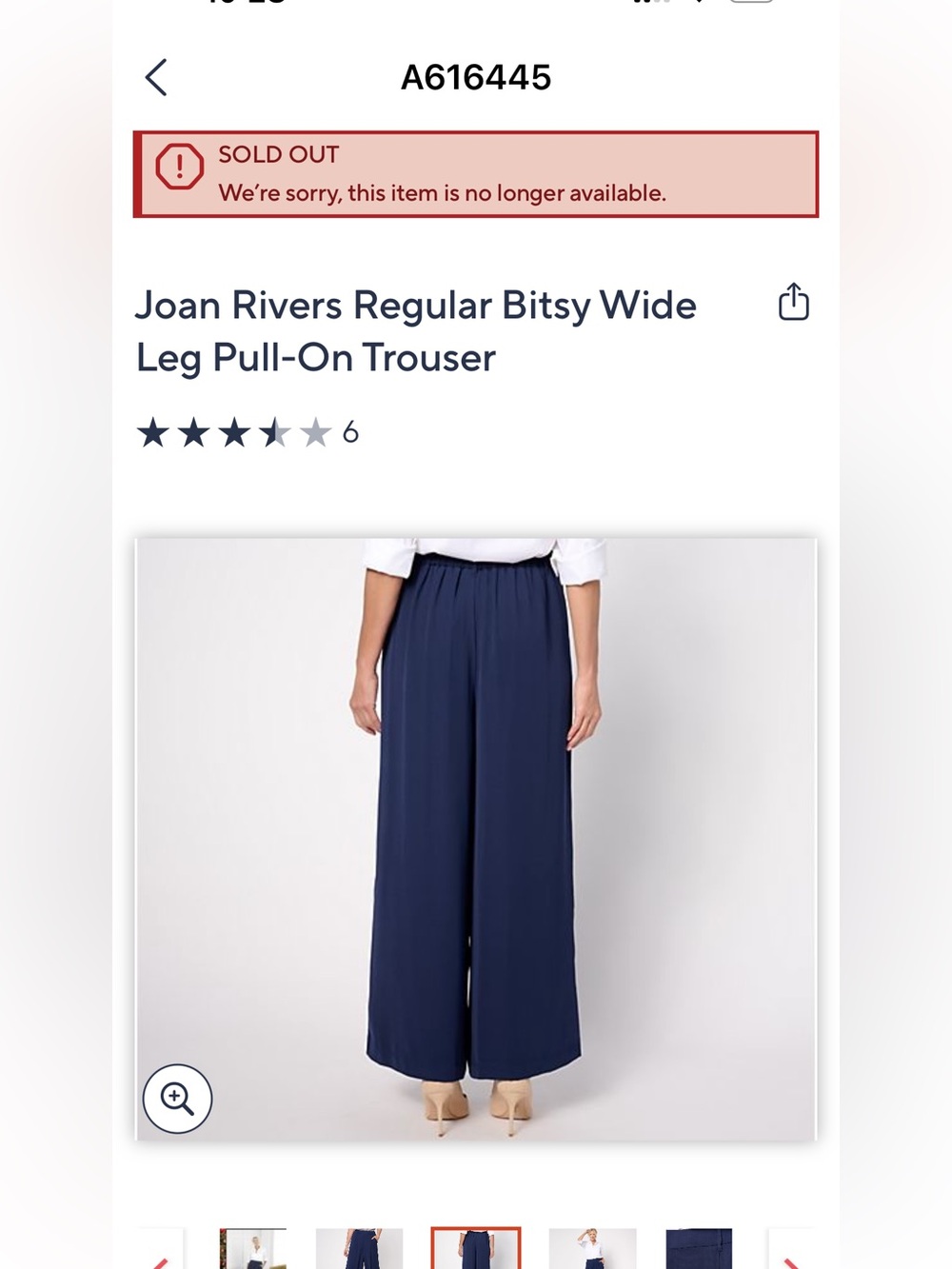 Joan Rivers Bitsy pull-on wide leg pants (QVC item A616445) with alterations - Picture 9 of 13